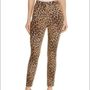 FRAME Denim Ali High-Rise Cigarette Skinny Leg Animal Print Jeans